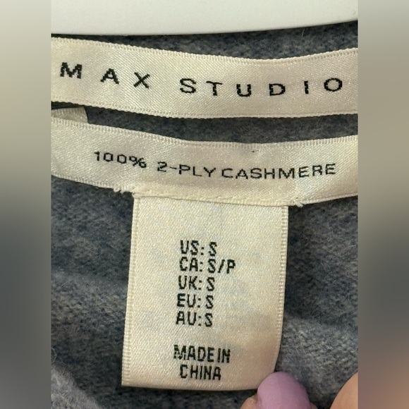 Blue Cashmere Sweater 100% 2 Ply Cashmere - Picture 5 of 6